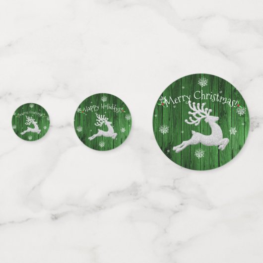 Green Rustic kerstrendiertafel Confetti (Achterkanten)