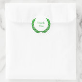 Green Rustic Laurel Wreath Bedankt Ronde Sticker (Tas)