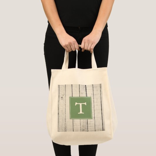 Green Rustic Monogram Canvas tas (Voorkant (product))