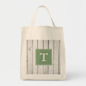 Green Rustic Monogram Canvas tas (Voorkant)