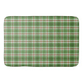 Green Rustic Plaid Pattern Holiday Badmat (Voorkant)