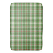 Green Rustic Plaid Pattern Holiday Badmat (Voorkant Verticaal)