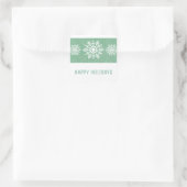Green Rustic Snowflake Holiday Vierkante Sticker (Tas)