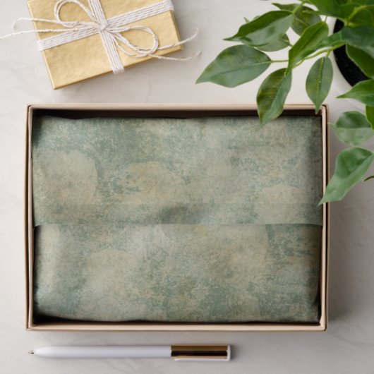 Green Rustic Texture Tissuepapier (Geschenk)