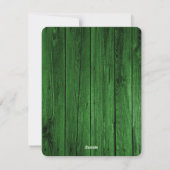 Green Rustic Wooden Flat Holiday Fotokaart Feestdagenkaart (Achterkant)