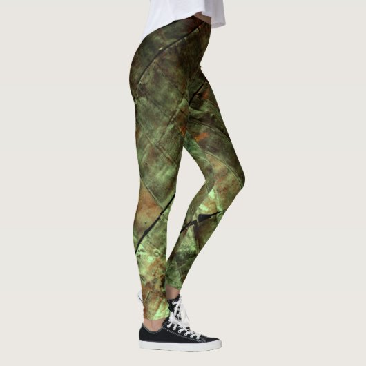 Green Rusty Grunge Metal Leggings (Rechts)
