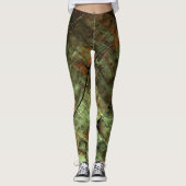 Green Rusty Grunge Metal Leggings (Voorkant)