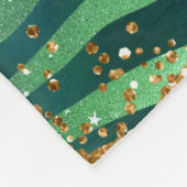 Green Safari Animal Print Agate Fleece Deken (Hoek)