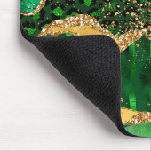Green Safari Animal Print Agate Muismat (Hoek)