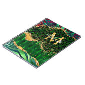 Green Safari Animal Print Agate Notitieboek (Linkerzijde)