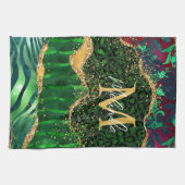 Green Safari Animal Print Agate Theedoek (Horizontaal)