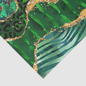 Green Safari Animal Print Agate Tissuepapier (Detail)