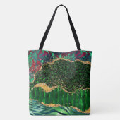Green Safari Animal Print Agate Tote Bag (Achterkant)