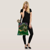 Green Safari Animal Print Agate Tote Bag (Op model)