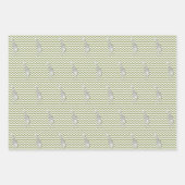 Green Safari Chevron met Pop Art Giraffe Inpakpapier Vel (Voorkant 3)