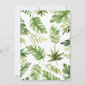 Green Safari Dieren Baby shower Kaart (Achterkant)