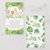 Green Safari Forest Oerwoud Dierenboeken voor Baby Informatiekaartje (Voorkant / Achterkant)