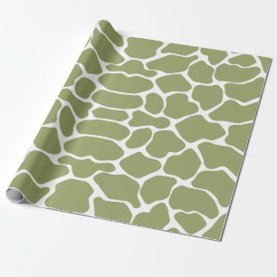 Green Safari Giraffe Cadeaupapier