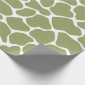 Green Safari Giraffe Cadeaupapier (Hoek)