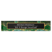 Green Safari Oerwoud Animal Print Agate Naambordje (Voorkant)