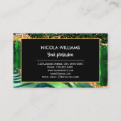 Green Safari Oerwoud Animal Print Agate Visitekaartje (Achterkant)