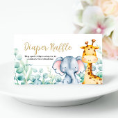 Green Safari Oerwoud Dieren Luier Raffle Kaart