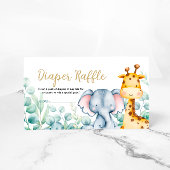Green Safari Oerwoud Dieren Luier Raffle Kaart