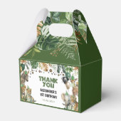 Green Safari Oerwoud Wilde Dieren Ballonnen Party Bedankdoosjes (Voorkant Zijde)