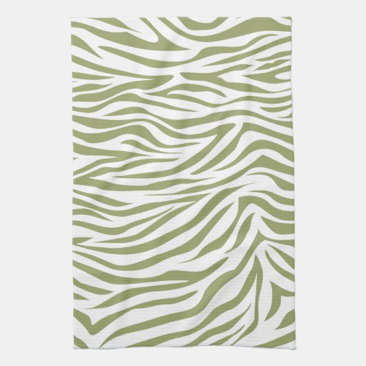 Green Safari Zebra Theedoek (Verticaal)