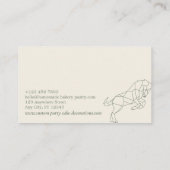 Green Sage Animal Lowpoly Farmer Horse Visitekaartje (Achterkant)