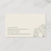 Green Sage Animal Lowpoly Gorilla Monkey Visitekaartje (Achterkant)