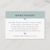 Green Sage Book Request Baby shower Insert Kaart (Voorkant)