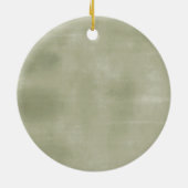 Green Sage Bow Pine Trees First Christmas Keramisch Ornament (Achterkant)