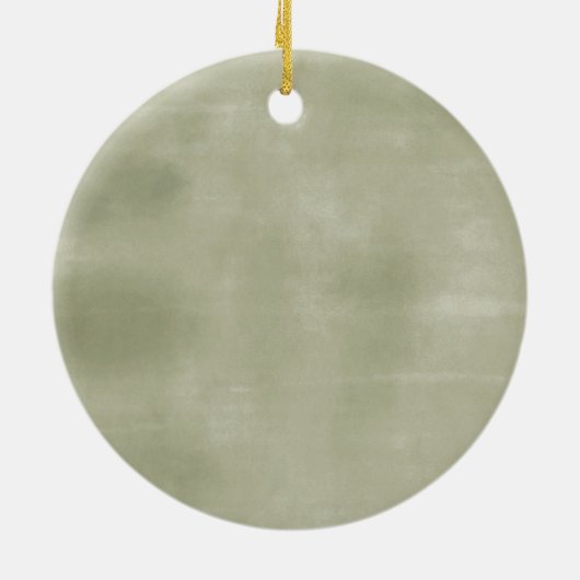 Green Sage Bow Pine Trees First Christmas Keramisch Ornament (Achterkant)