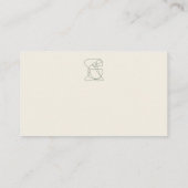 Green Sage Cream One Side Food Bakery Cook Visitekaartje (Achterkant)