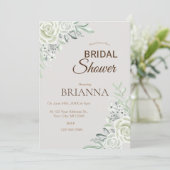 Green Sage Floral Vrijgezellenfeest Kaart (Staand voorkant)