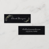 Green Sage & Greenery Elegant Leaf lijst Mini Visitekaartje (Voorkant / Achterkant)