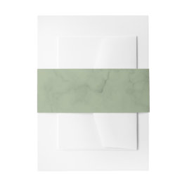 Green Sage Marble Greenery Modern Wedding Uitnodigingen Wikkel