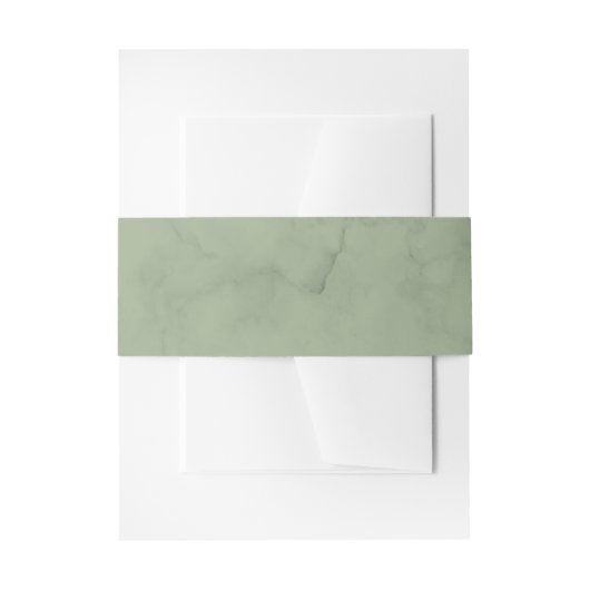 Green Sage Marble Greenery Modern Wedding Uitnodigingen Wikkel (Voorkant Voorbeeld)