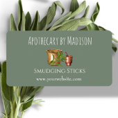 Green | Sage Smudge Stick productlabels Etiket