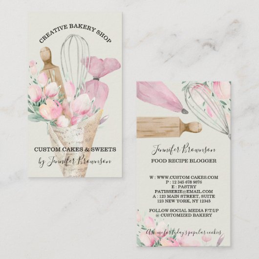 Green Sage Sophisticated Bakery Visitekaartje (Voorkant / Achterkant)