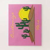 Green Saguaro Cactus Desert Sunrise Legpuzzel (Verticaal)