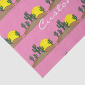 Green Saguaro Cactus Desert Sunrise Thunder_Cove Tissuepapier (Detail)