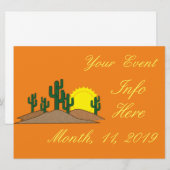 Green Saguaro Cactus Desert Sunset Thunder_Cove (Voorkant / Achterkant)