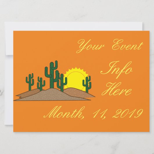 Green Saguaro Cactus Desert Sunset Thunder_Cove (Voorkant)