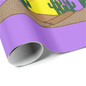 Green Saguaro Cactus Desert Sunset Thunder_Cove Cadeaupapier (Rol Hoek)