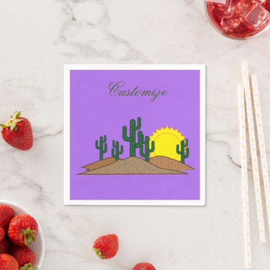 Green Saguaro Cactus Desert Sunset Thunder_Cove Servet (Insitu)