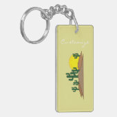 Green Saguaro Cactus Desert Sunset Thunder_Cove Sleutelhanger (Voorkant Links)