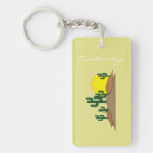 Green Saguaro Cactus Desert Sunset Thunder_Cove Sleutelhanger (Voorkant)