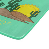 Green Saguaro Cactus Desert Sunset Thunder_Cove Snijplank (Hoek)